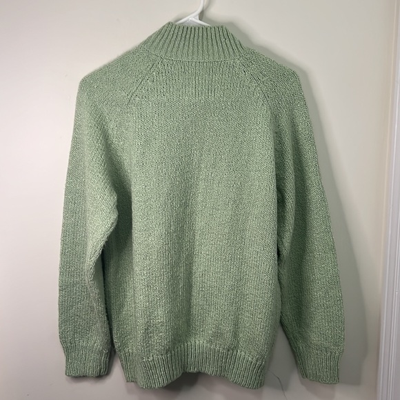 Karen Scott Chic Cable Knit Sage Green Sweater Size Small - Picture 10 of 16